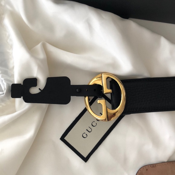 Gucci belt with gold buckle 85/34 - Picture 6 of 8